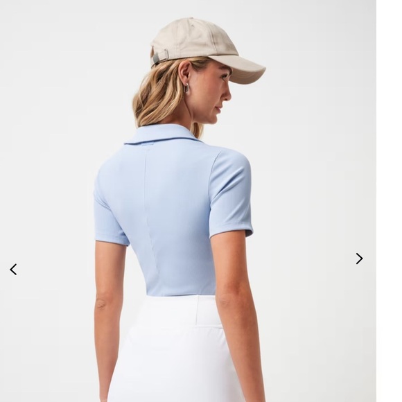 Travis Mathew MOVEKNIT VNECK POLO in blue XL NWT - Picture 2 of 5